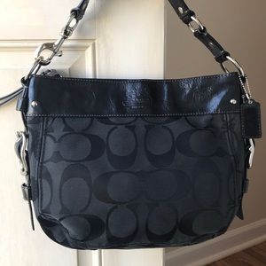 Coach Black Signature Hobo